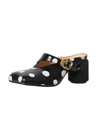 YOUMONKE | Polka Dot Closed-Toe Mule Heels-8CM
