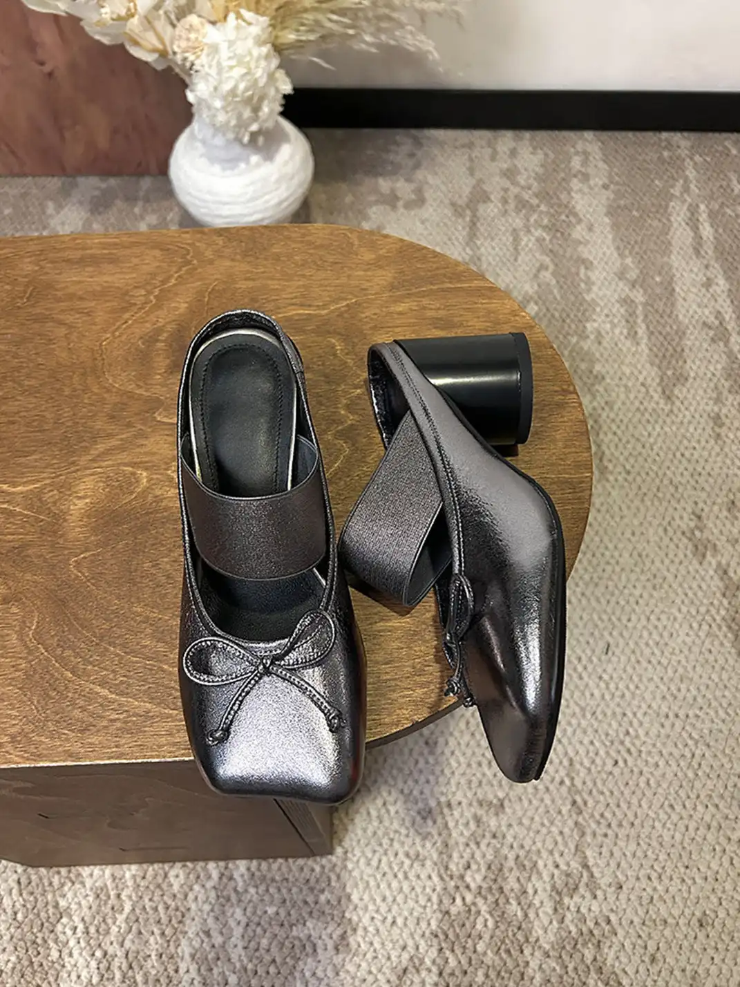YOUMONKE | 7CM Bow Square-Toe High Heel Sandals