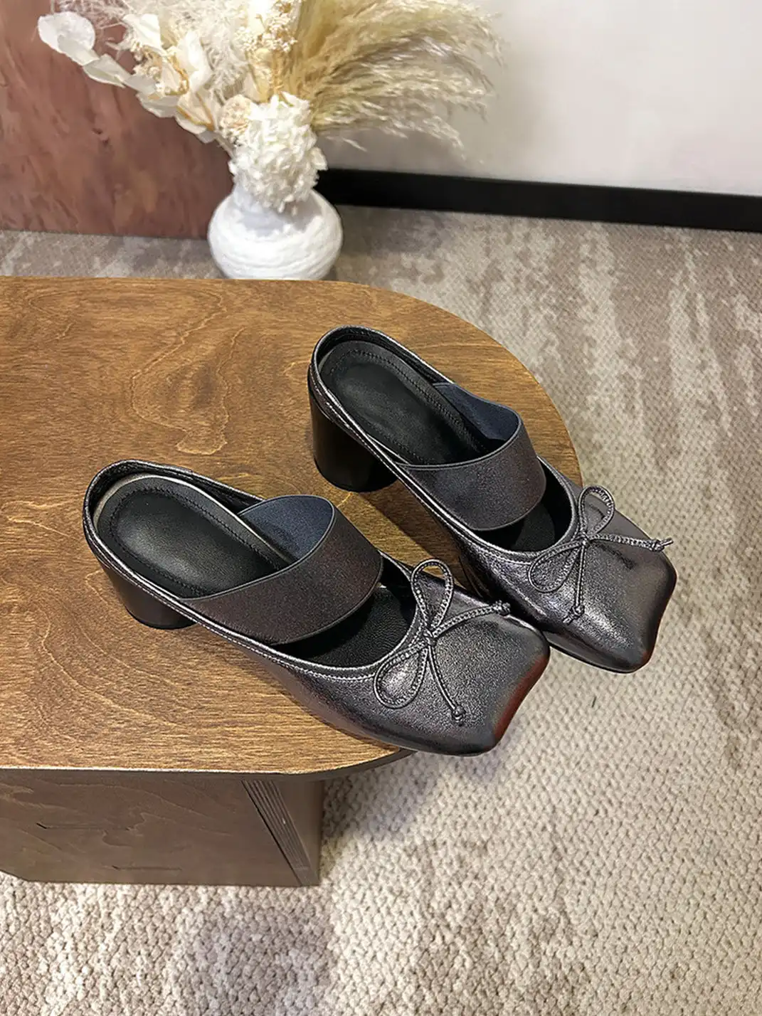 YOUMONKE | 7CM Bow Square-Toe High Heel Sandals