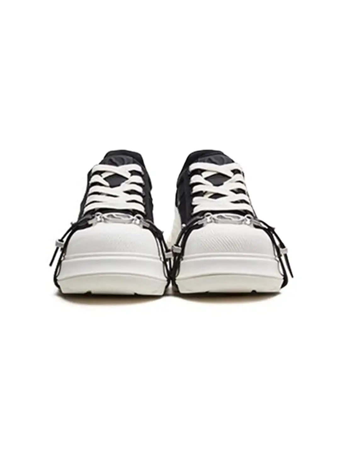 ABCICEY | Black & White Casual Lace-Up Canvas Shoes