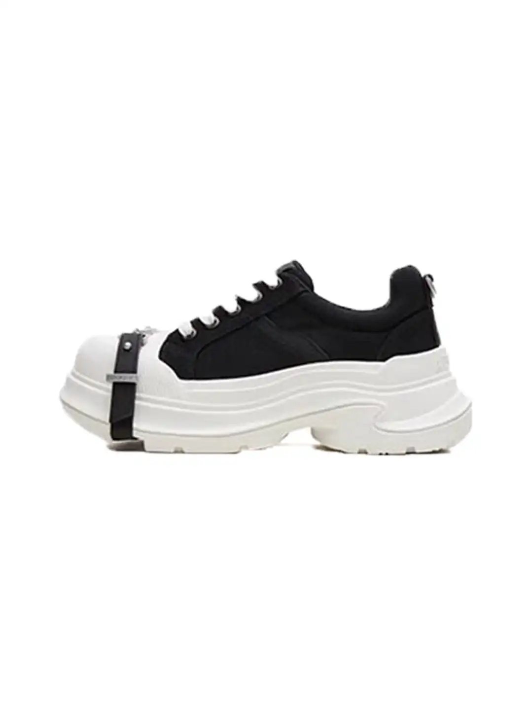ABCICEY | Black & White Casual Lace-Up Canvas Shoes