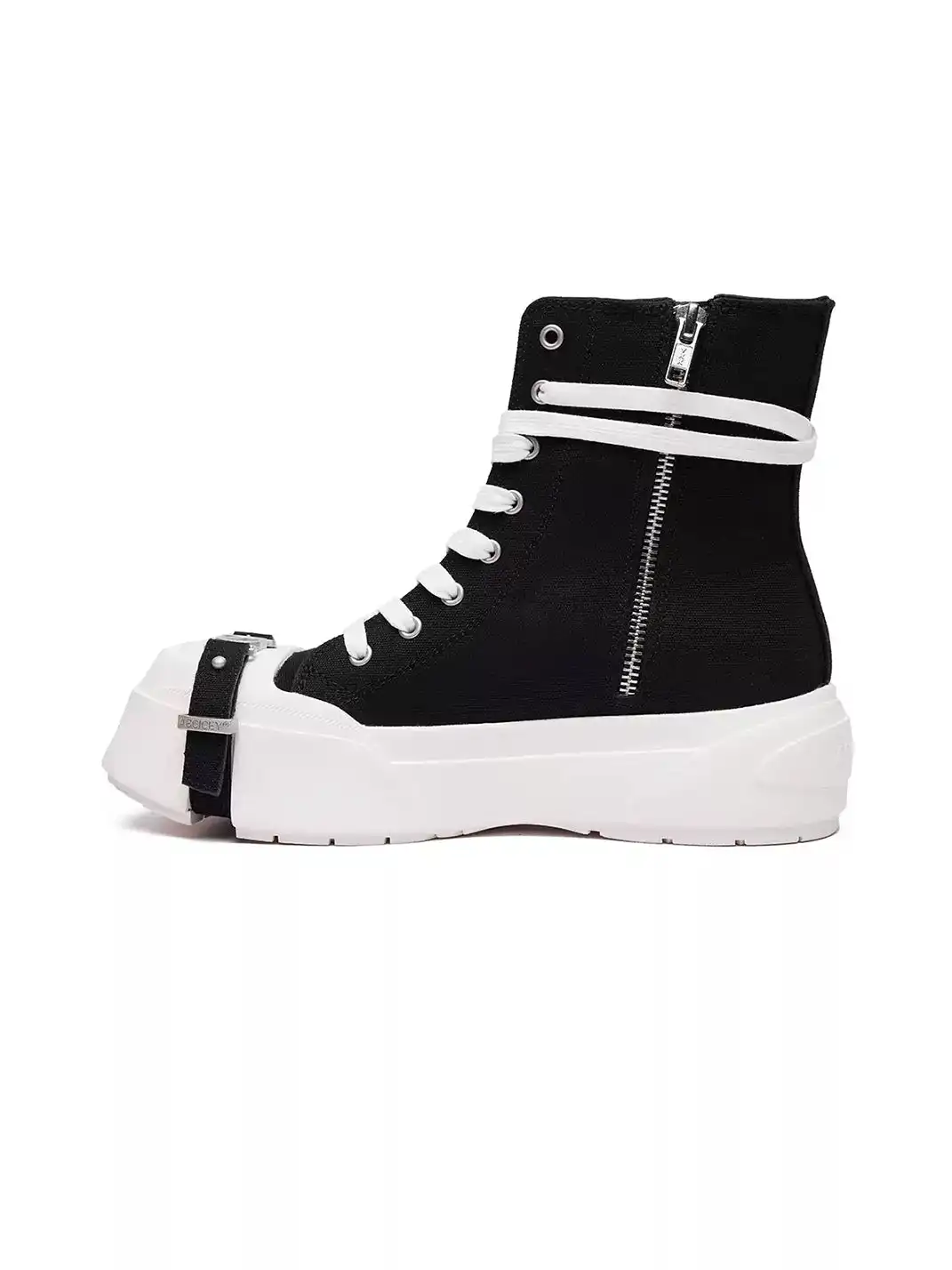 ABCICEY | Zip-Up Platform High-Top Canvas shoes