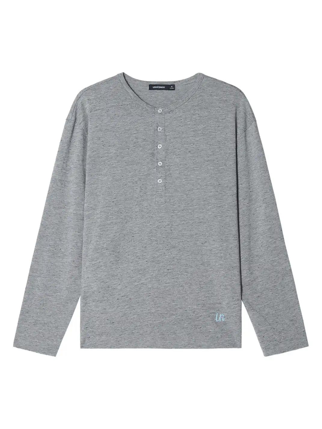 Unvesno | Multi-Color Henley Neck Long Sleeve T-Shirt