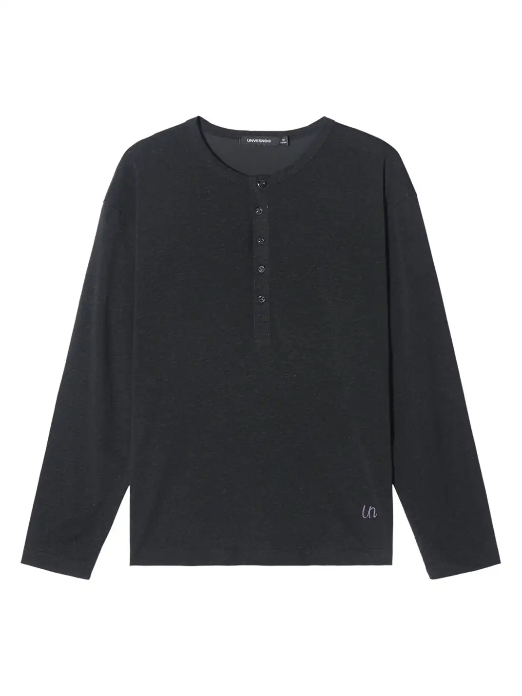 Unvesno | Multi-Color Henley Neck Long Sleeve T-Shirt