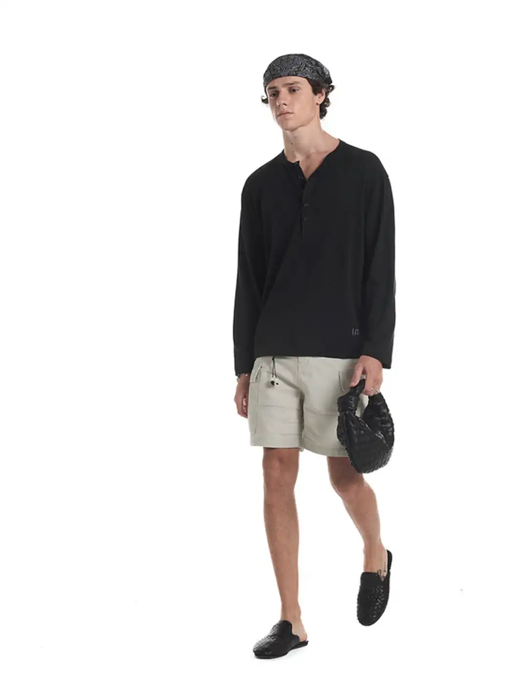 Unvesno | Multi-Color Henley Neck Long Sleeve T-Shirt