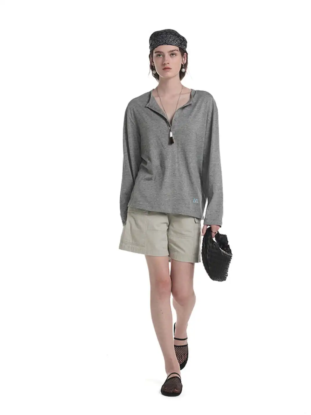 Unvesno | Multi-Color Henley Neck Long Sleeve T-Shirt