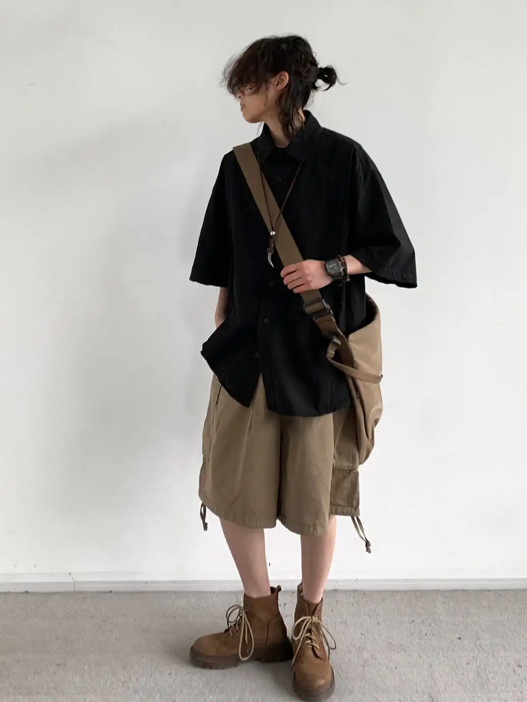 Jiwuus | Boxy Cargo Short Sleeve Shirt