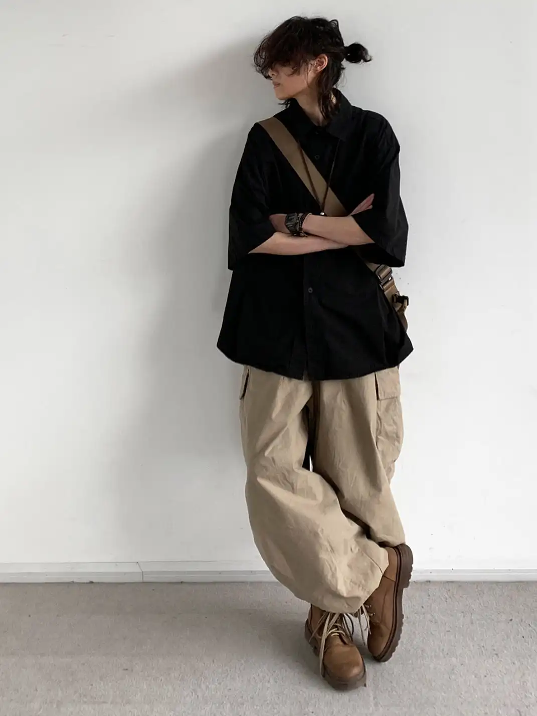 Jiwuus | Boxy Cargo Short Sleeve Shirt