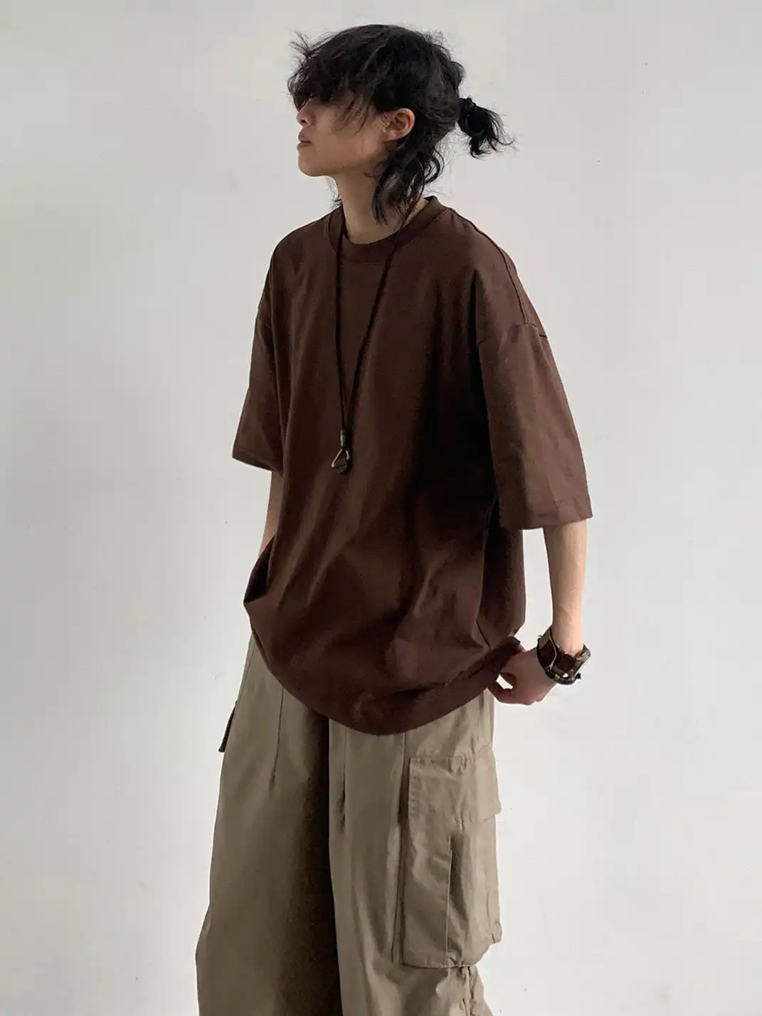 Jiwuus | Basic Oversized Short Sleeve T-Shirt