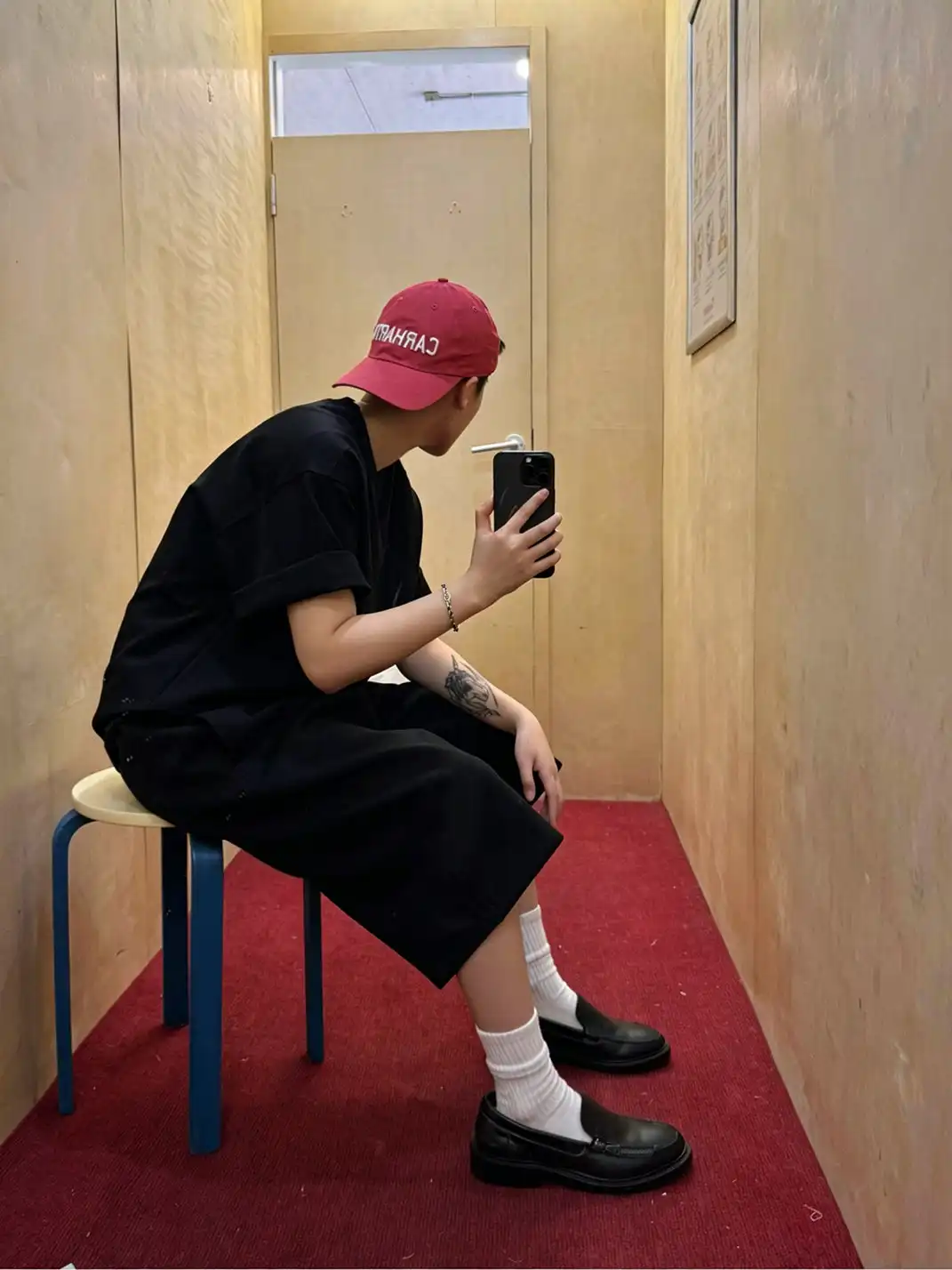 Jiwuus | Solid Elastic Waist Drawstring Boxy Sweatpants