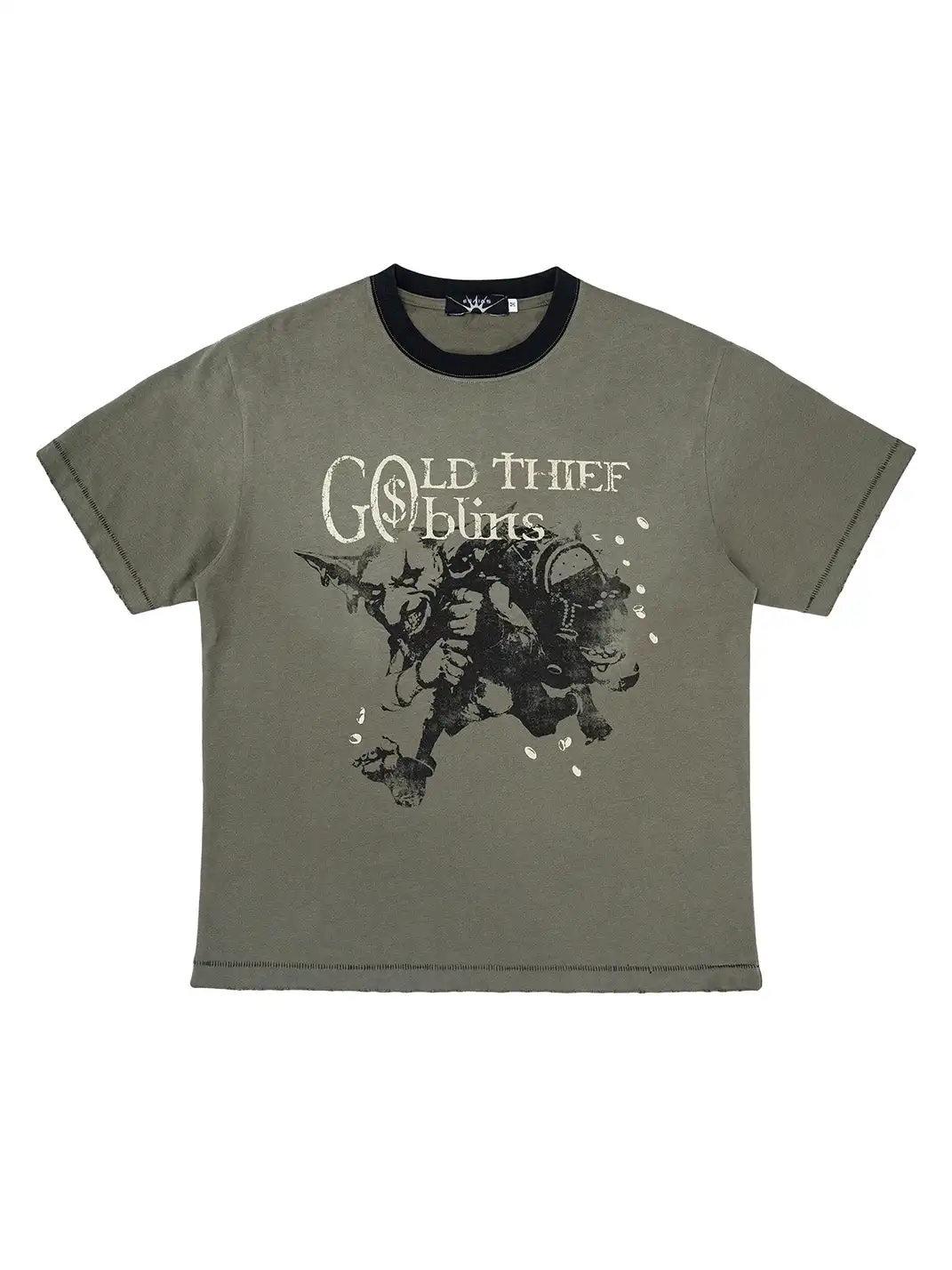 Esaias | Gold Thief Print Washed T-Shirt