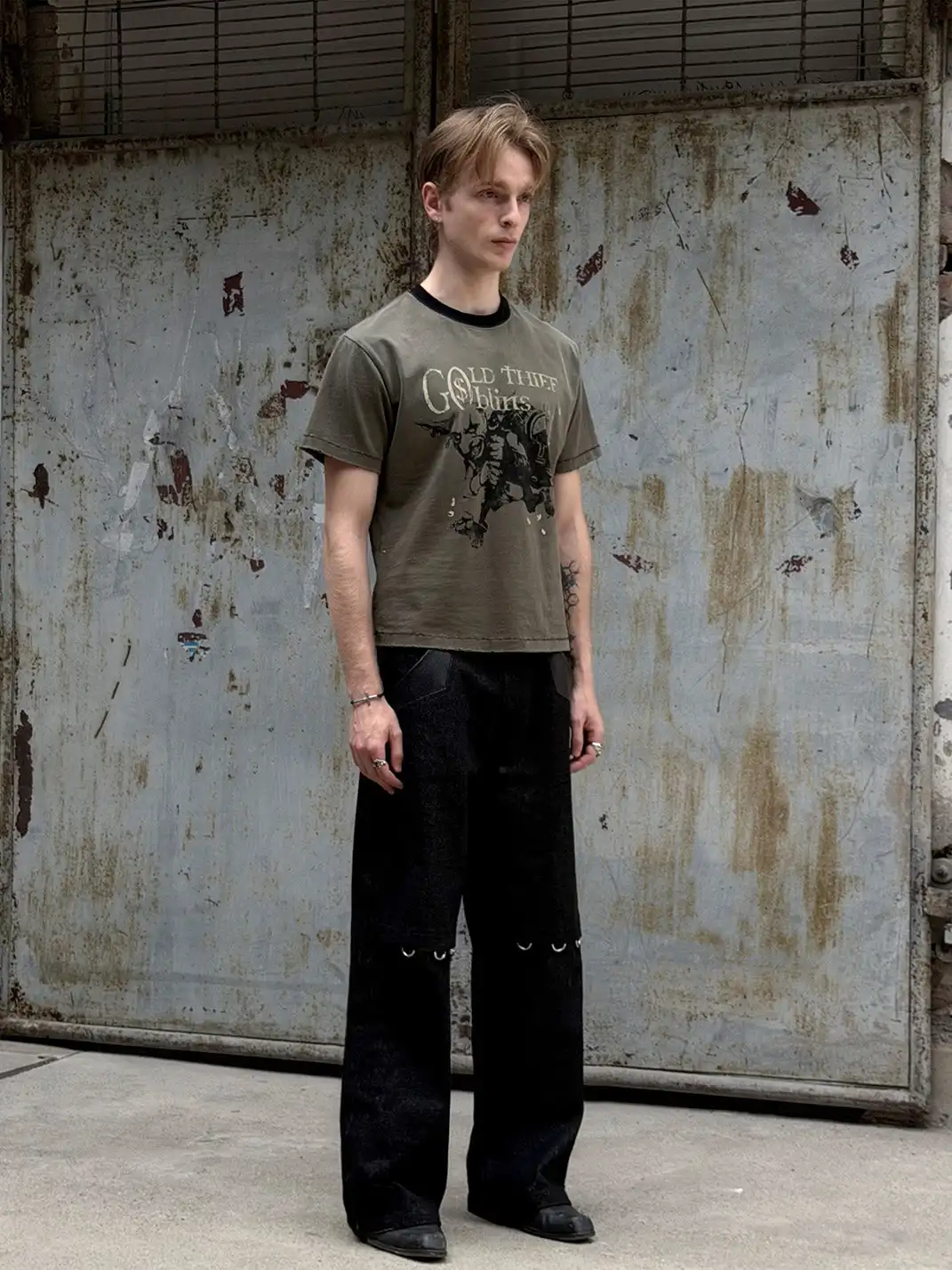 Esaias | Gold Thief Print Washed T-Shirt