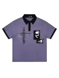 Esaias | Figure Cross Print Polo Shirt