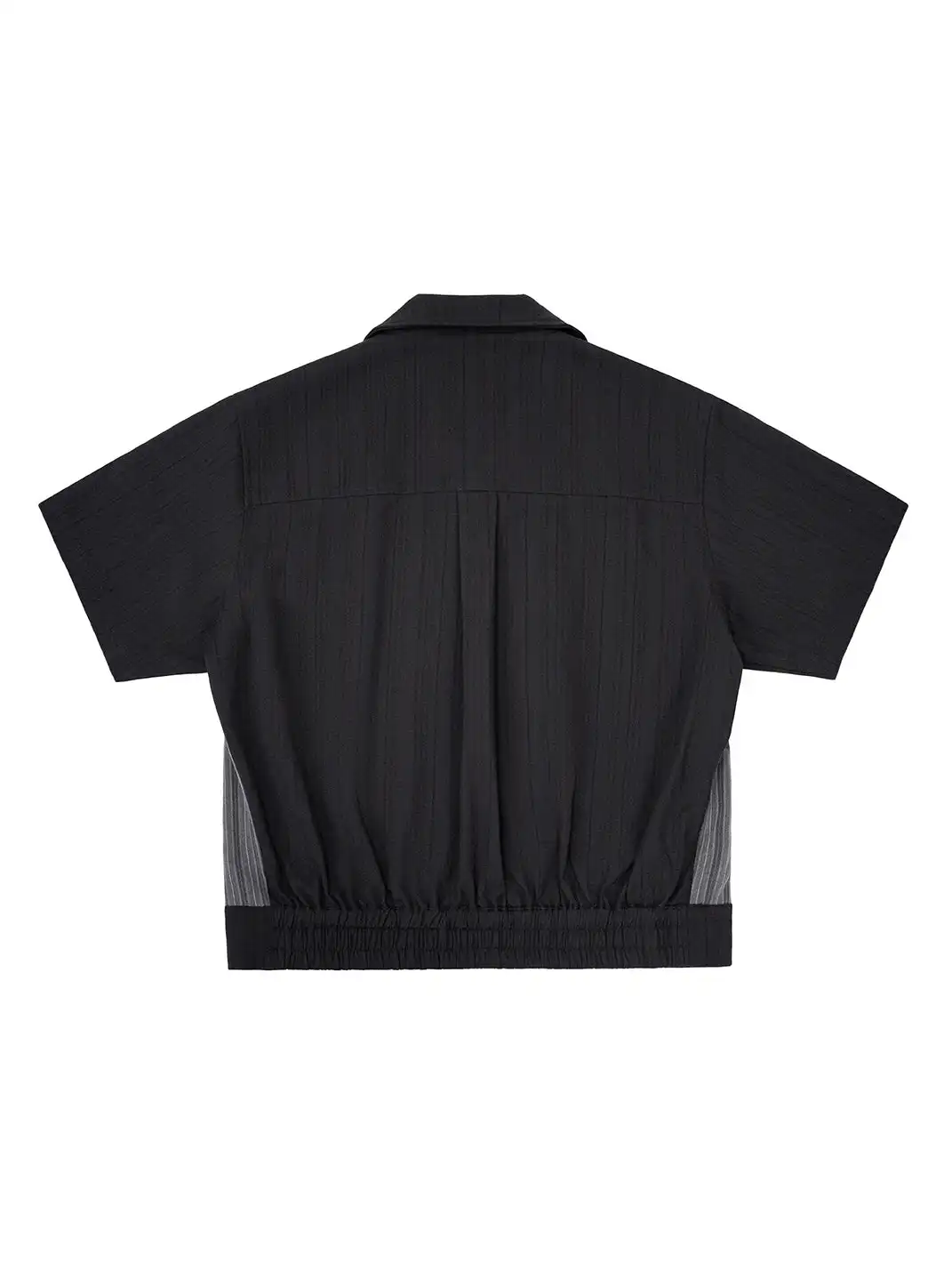 Esaias | Subtle Stripe Slant Placket Spliced Button Row Shirt