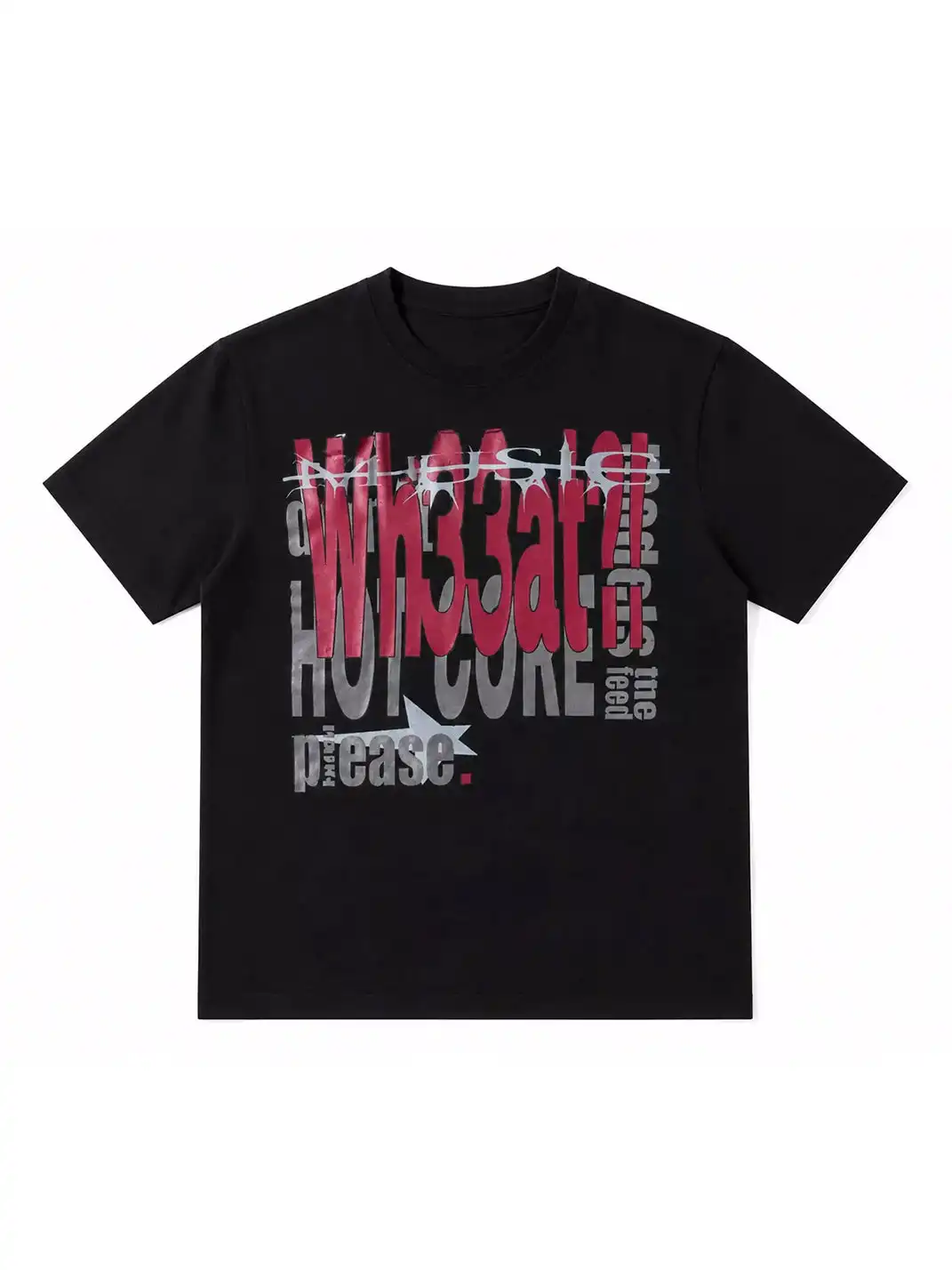 PAIKI | Electronic Slogan Letter Print T-Shirt