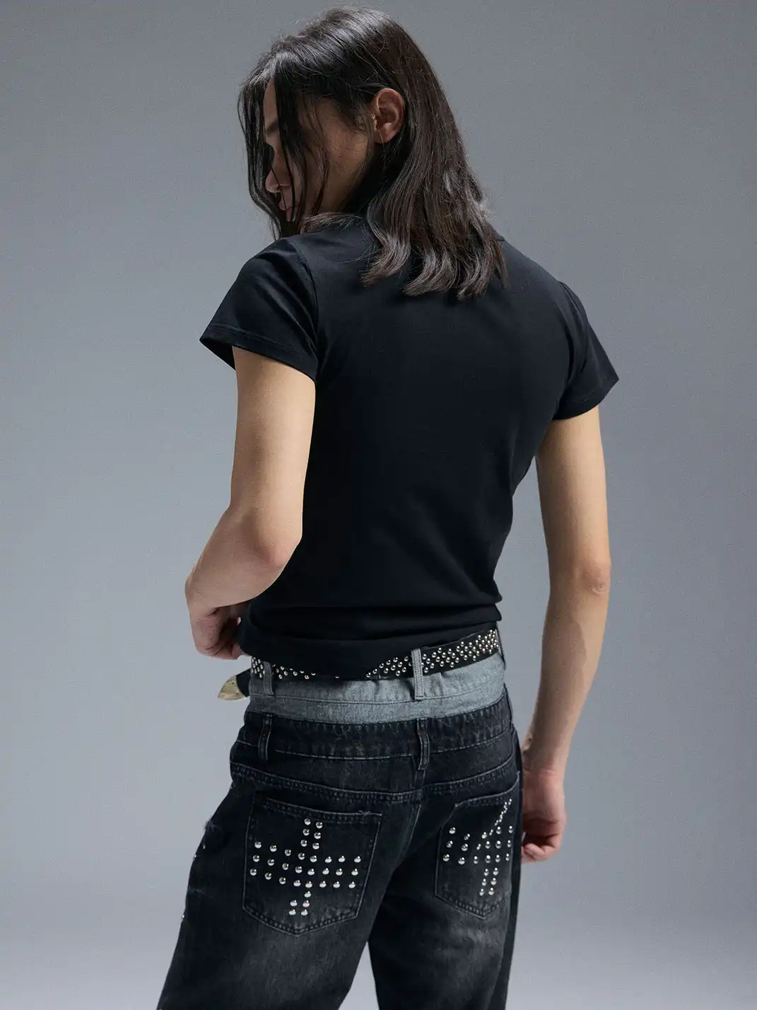 PAIKI | Electronic Slogan Letter Print T-Shirt