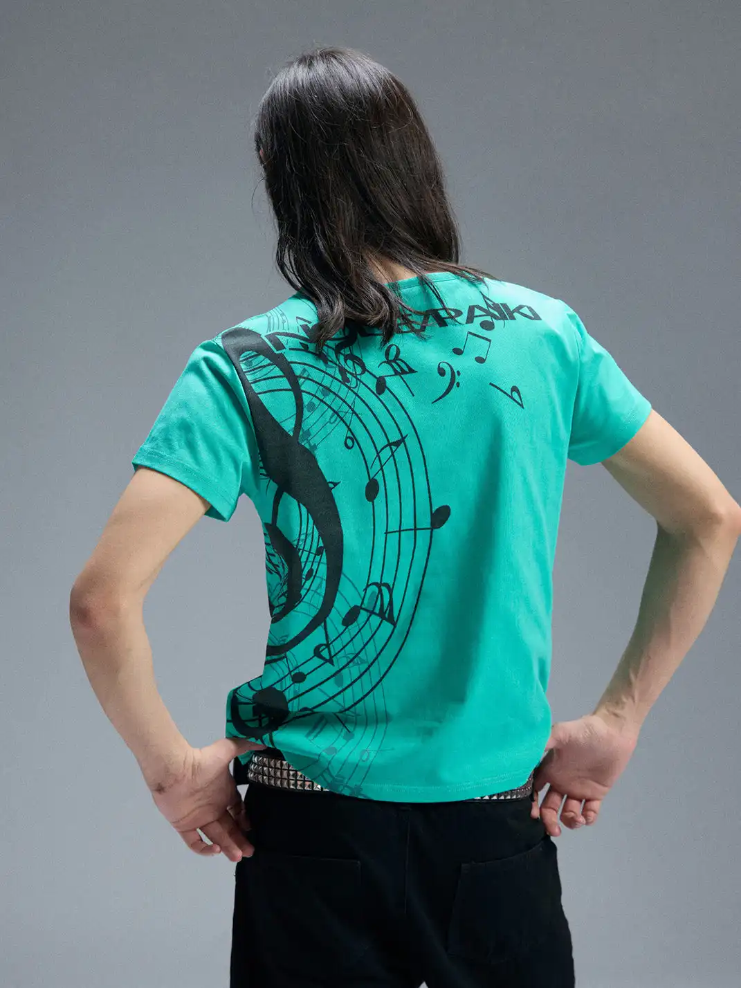 PAIKI | Note Print Subculture Crew Neck T-Shirt
