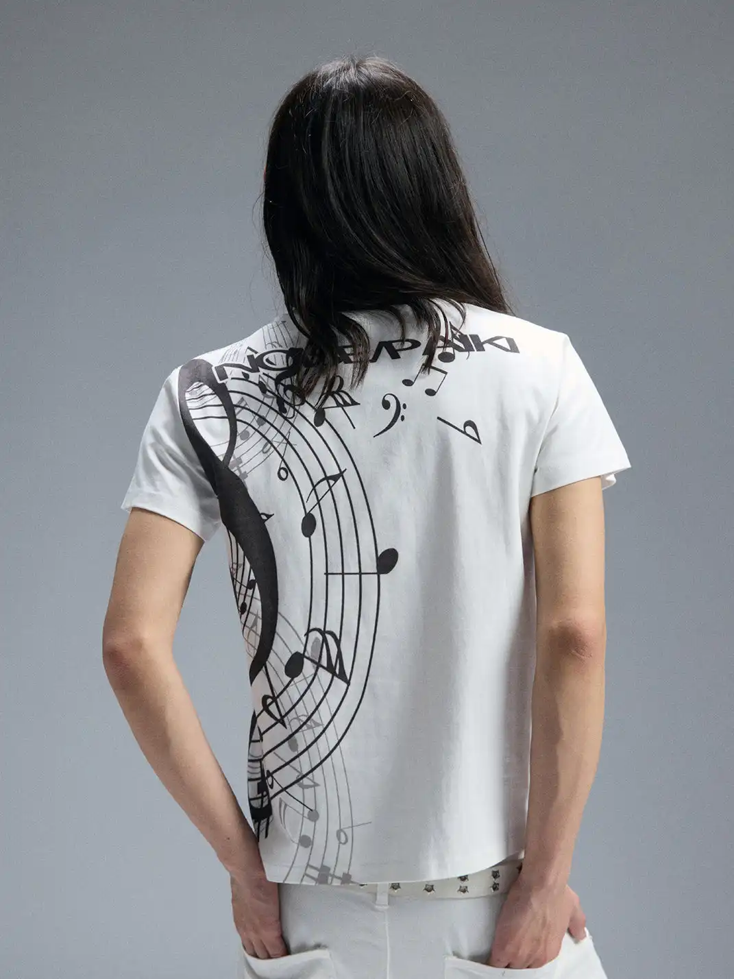 PAIKI | Note Print Subculture Crew Neck T-Shirt