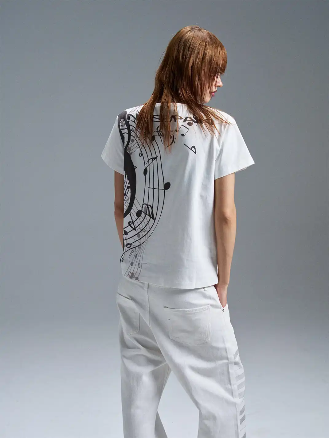 PAIKI | Note Print Subculture Crew Neck T-Shirt