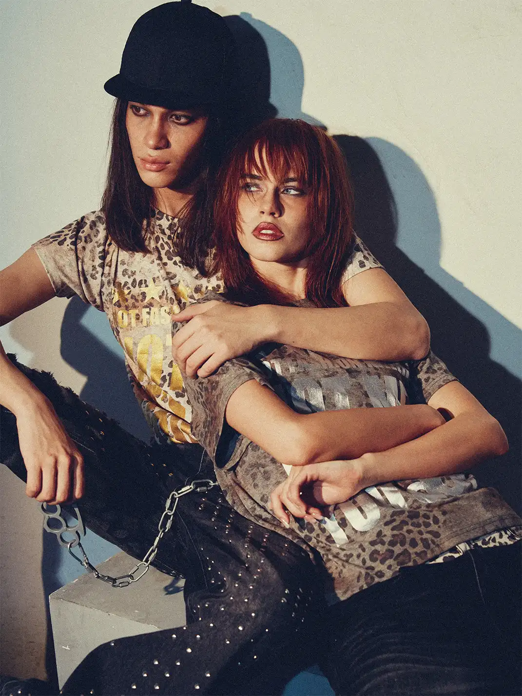 PAIKI | Gold & Silver Foil Leopard Print T-Shirt