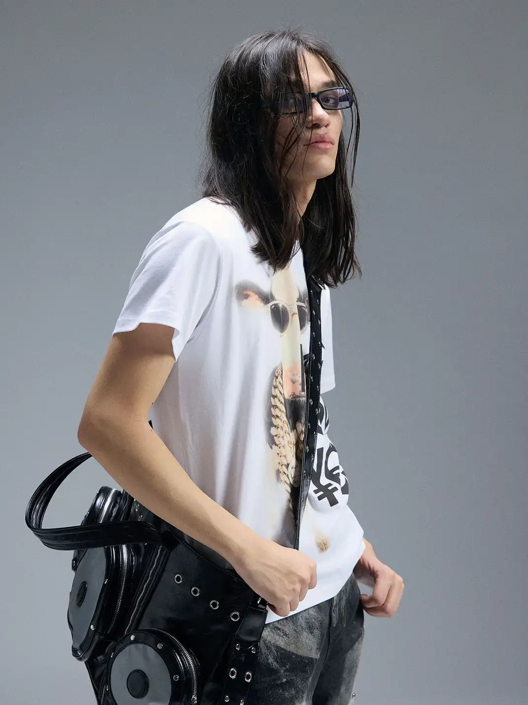 PAIKI | Superstar Cow Print Crew Neck T-Shirt