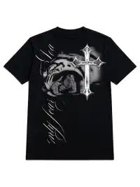 PAIKI | Cross Tiger Mouth Glitter T-Shirt