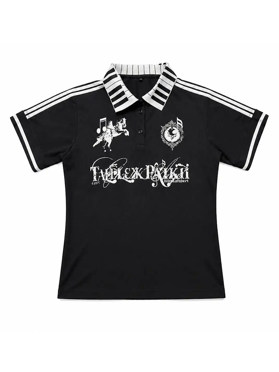 PAIKI | Piano Collar Dirty Dye Polo Shirt