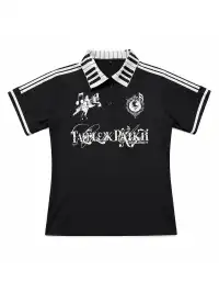 PAIKI | Piano Collar Dirty Dye Polo Shirt