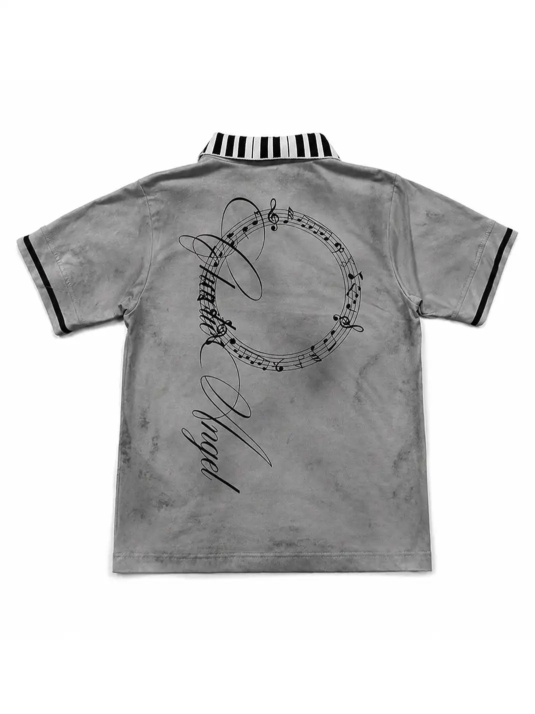 PAIKI | Piano Collar Dirty Dye Polo Shirt