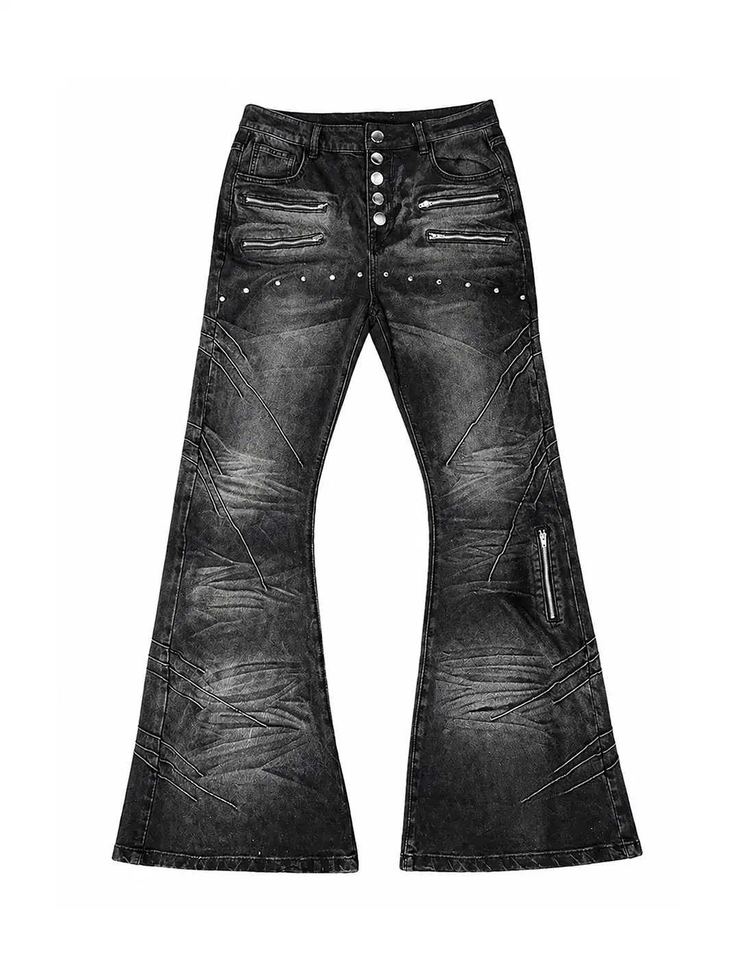 PAIKI | Samehada Washed Curved Blade Jeans
