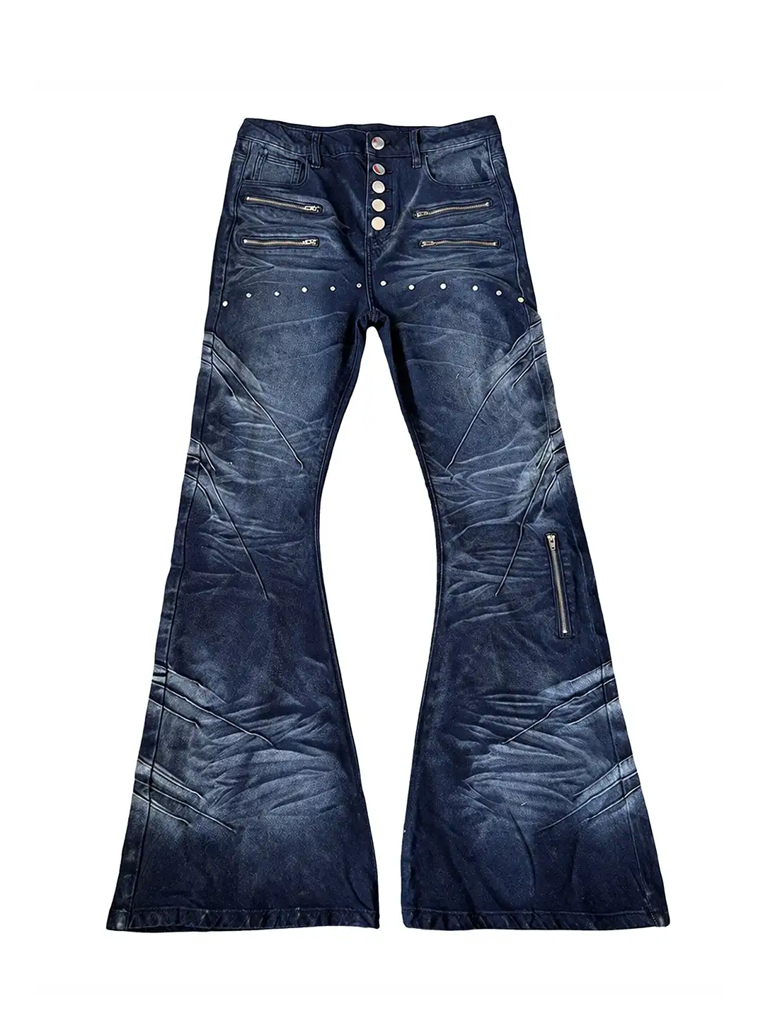 PAIKI | Samehada Washed Curved Blade Jeans