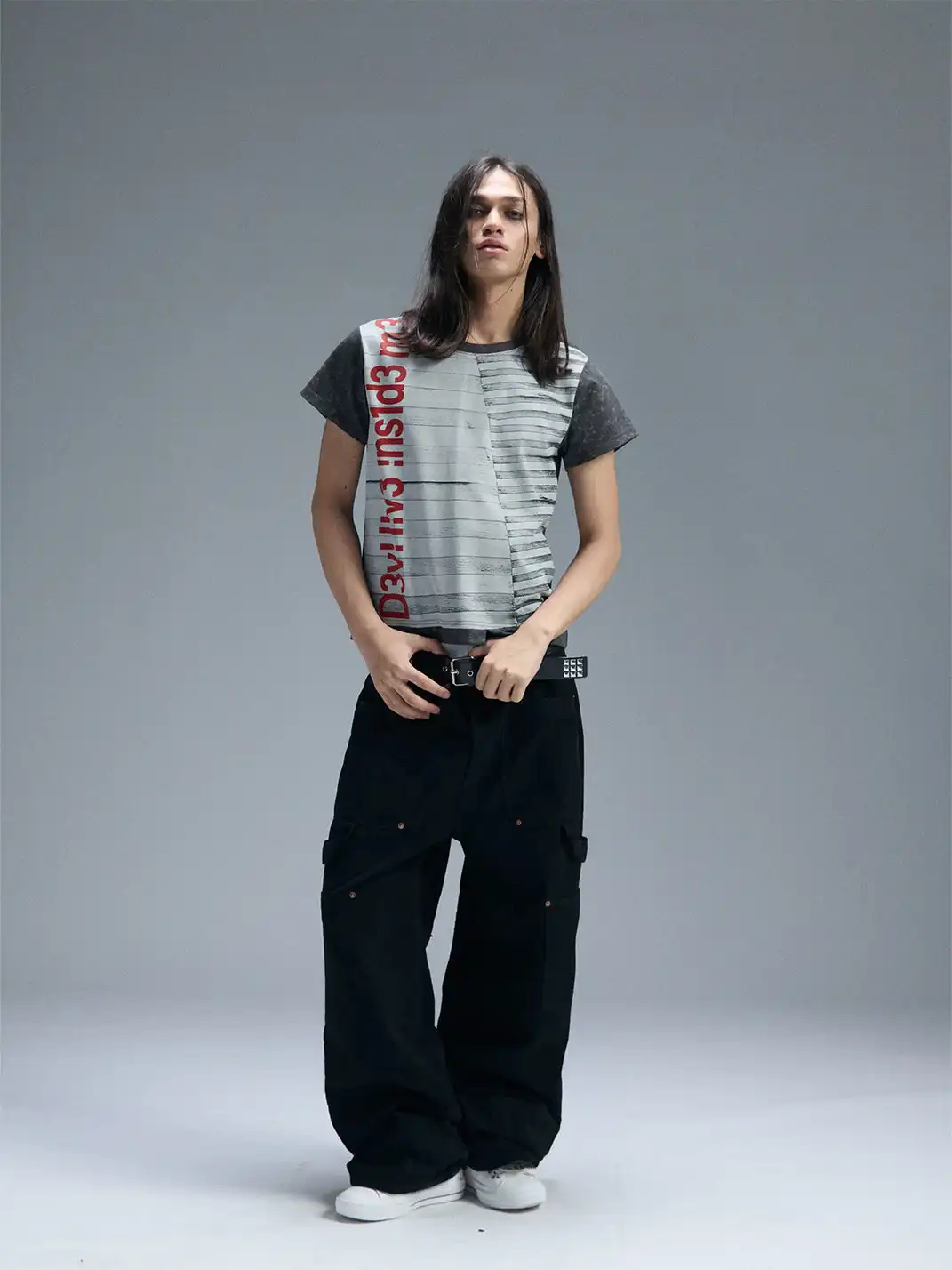 PAIKI | Fault Stripe Code Cut T-Shirt