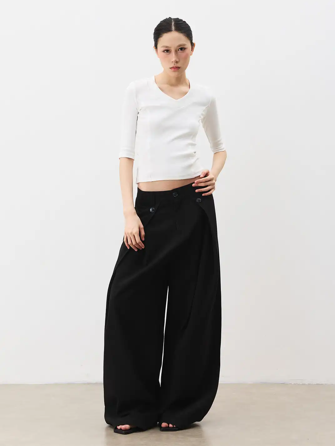 FLY OFF | Casual Stripe Straight Leg Trousers