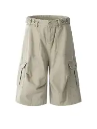 FLY OFF | Big Pocket 7/8 Length Casual Cargo Pants
