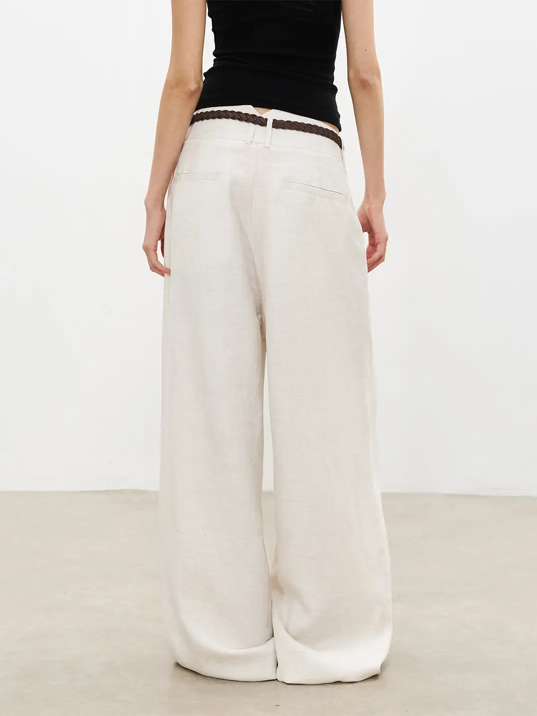 FLY OFF | Cool Feeling Tencel Straight Leg Casual Pants