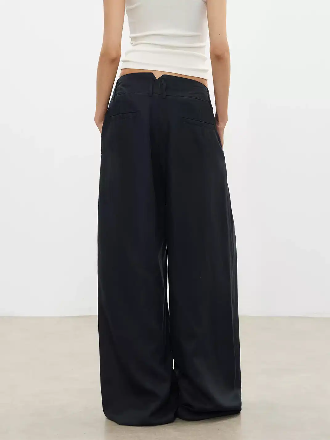 FLY OFF | Cool Feeling Tencel Straight Leg Casual Pants