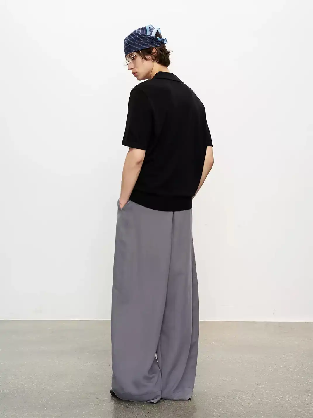 FLY OFF | Fake Two Piece Collared Linen T-Shirt