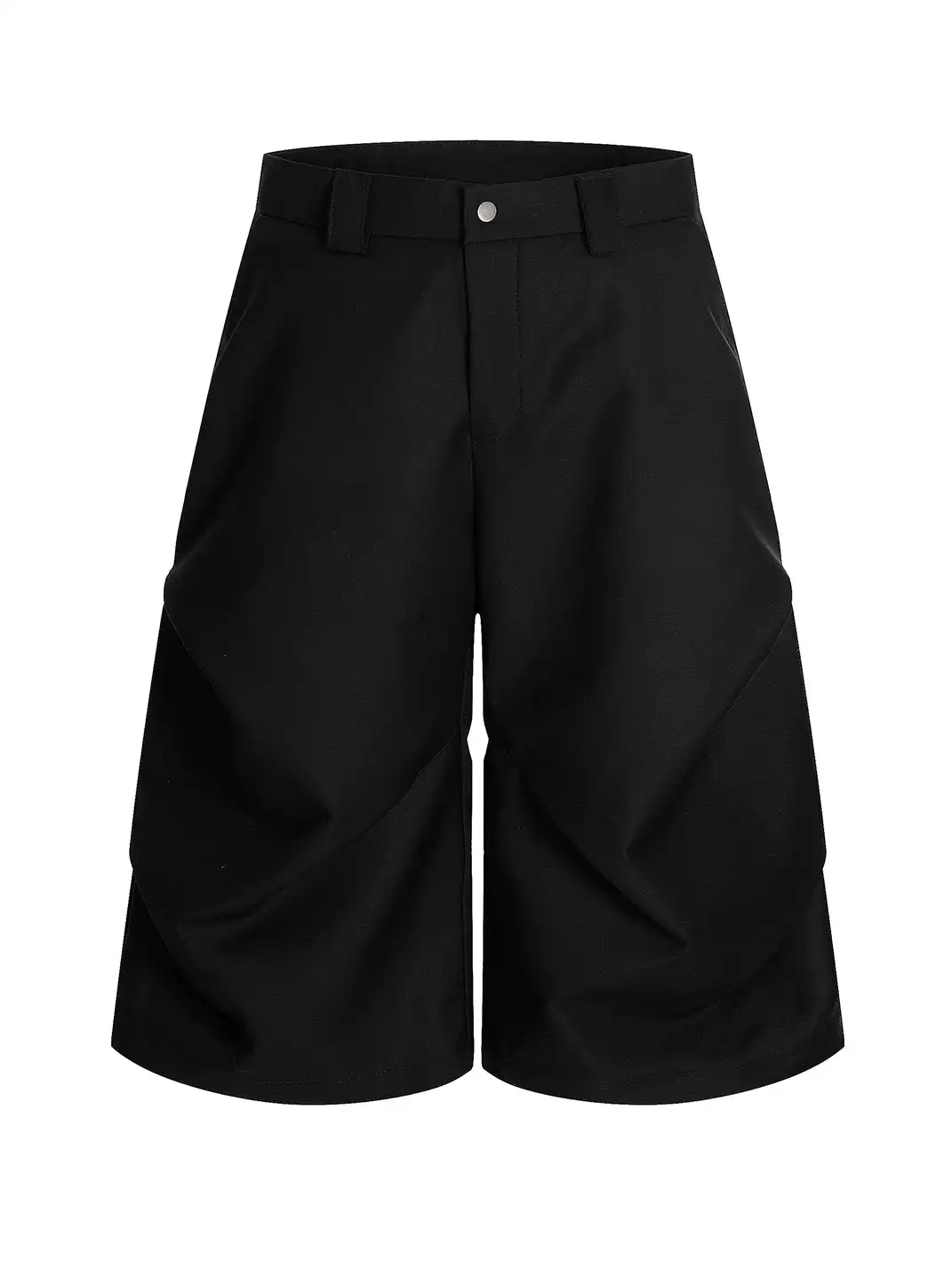 FLY OFF | Pleated 7/8 Length Black Trousers