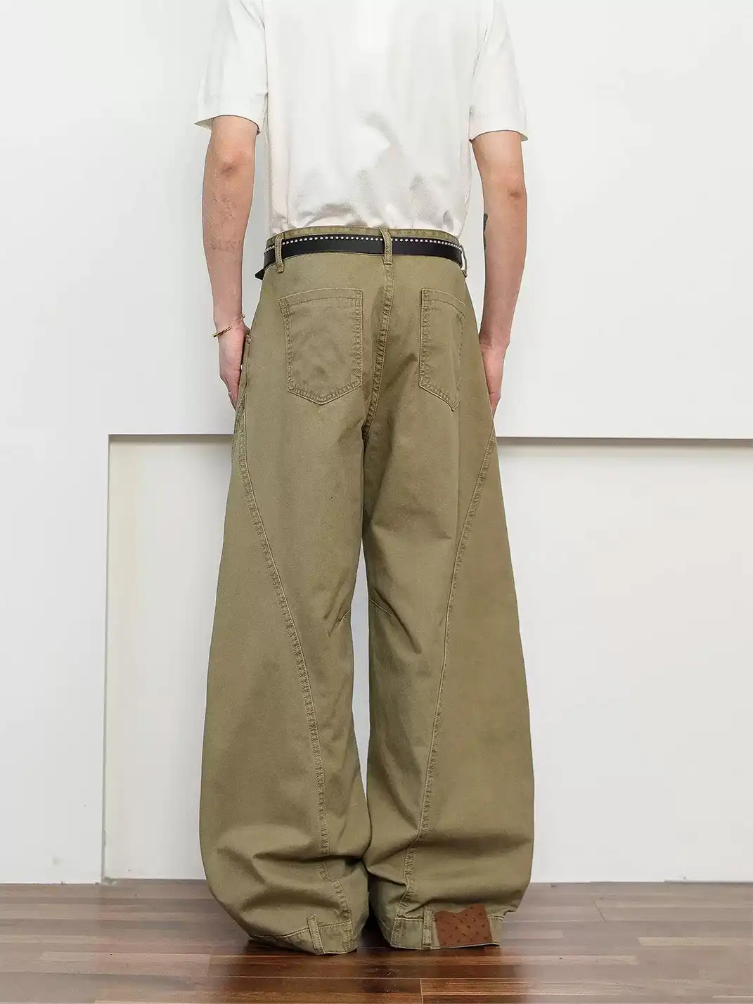 FLY OFF | Deconstructed Casual Curved Blade Cargo Pants