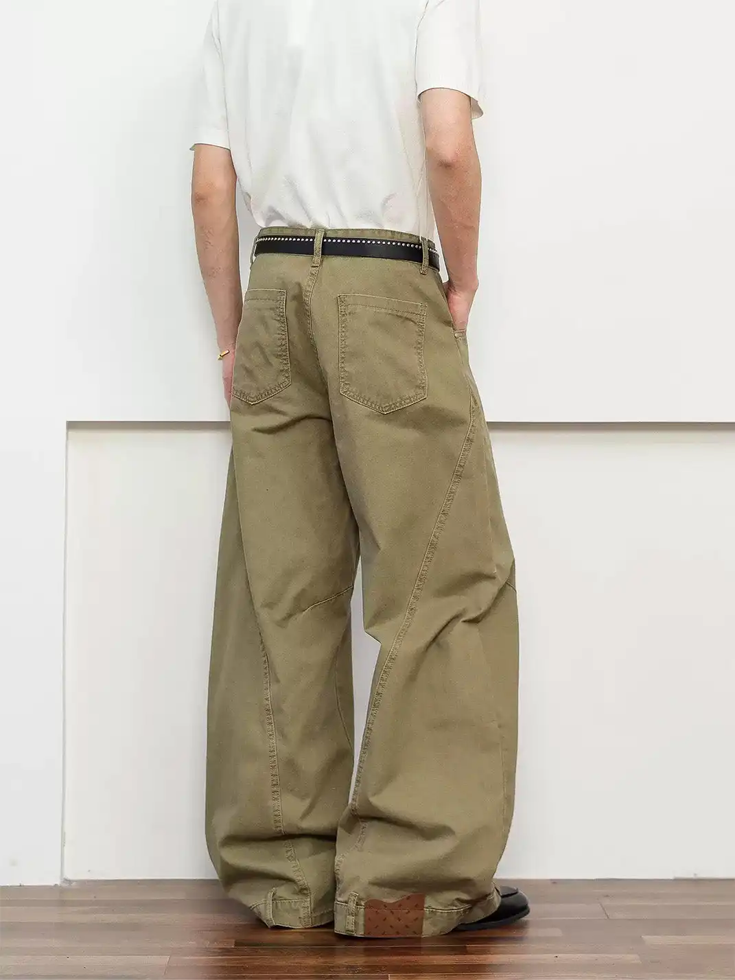 FLY OFF | Deconstructed Casual Curved Blade Cargo Pants