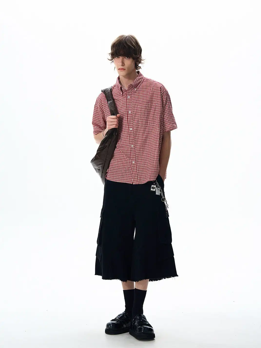 FLY OFF | Vintage Plaid Short Sleeve Shirt