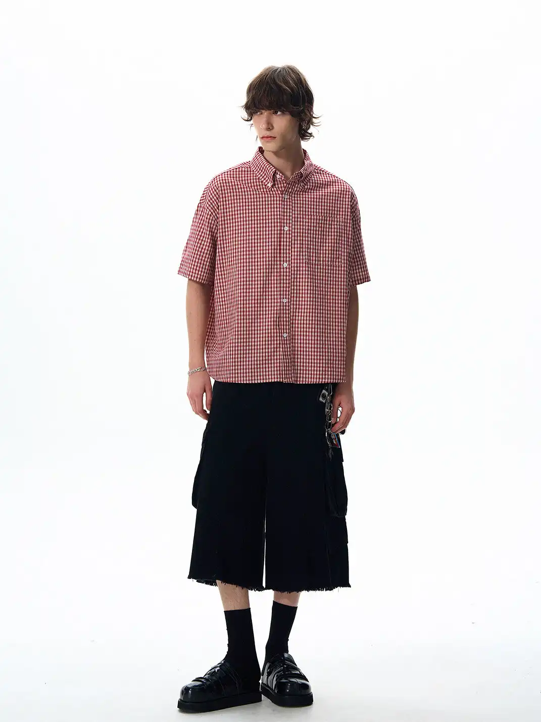 FLY OFF | Vintage Plaid Short Sleeve Shirt