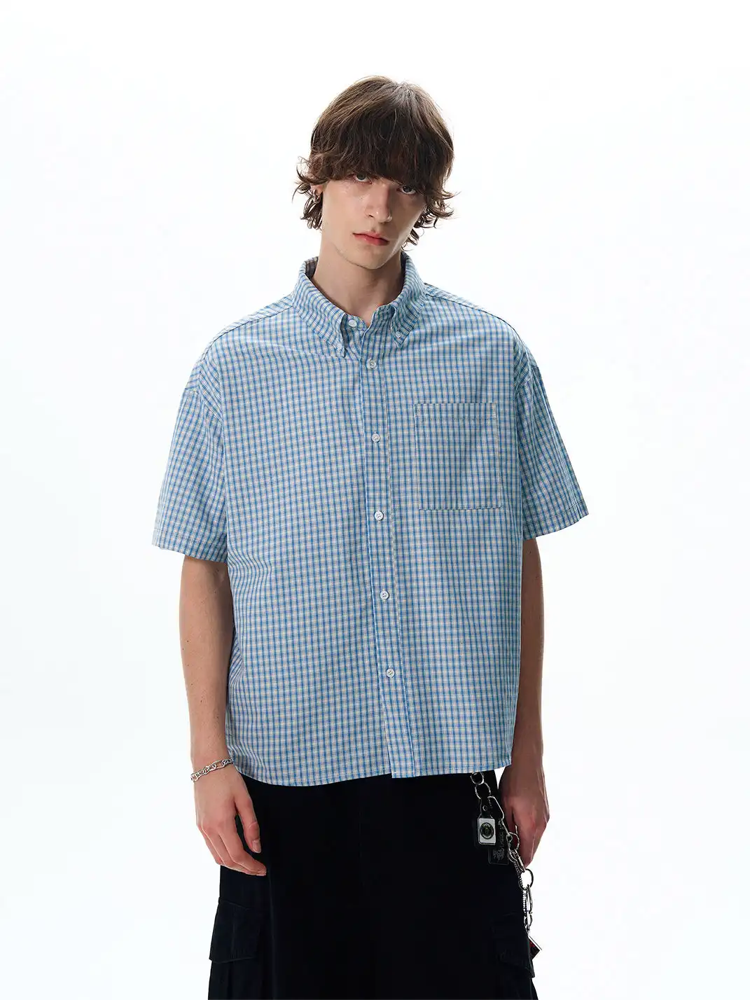 FLY OFF | Vintage Plaid Short Sleeve Shirt