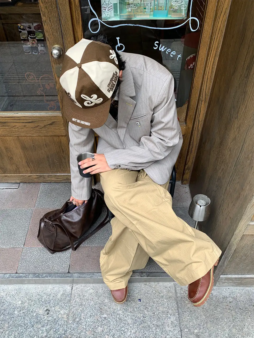 8LOME | Vintage Spliced Tai Chi Flat Brim Baseball Cap