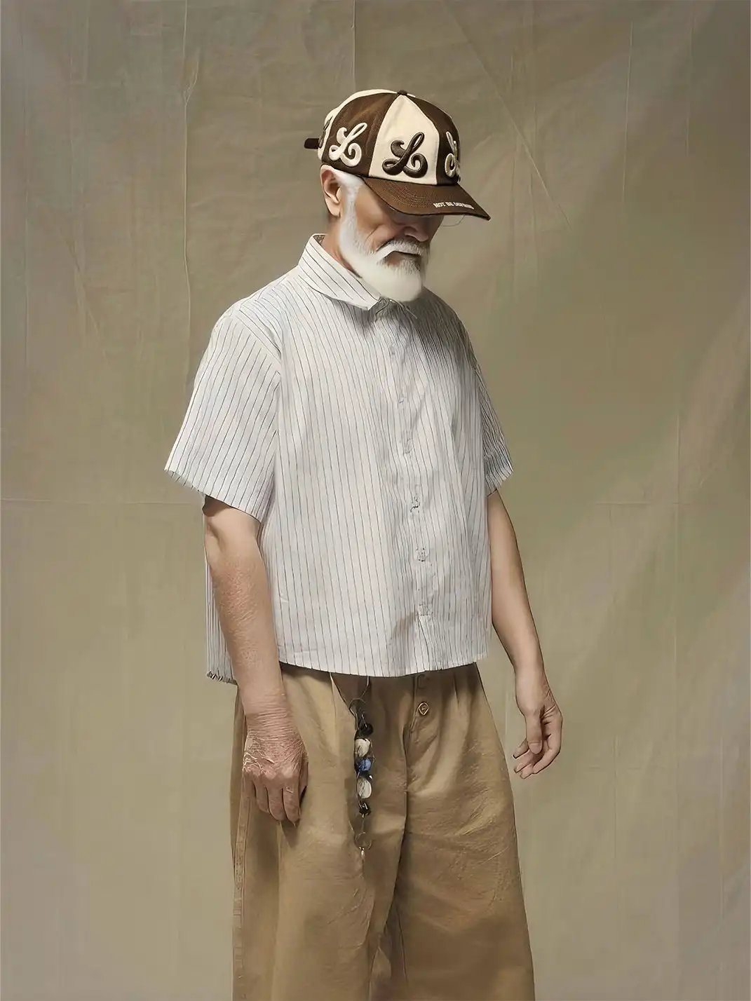 8LOME | Vintage Spliced Tai Chi Flat Brim Baseball Cap