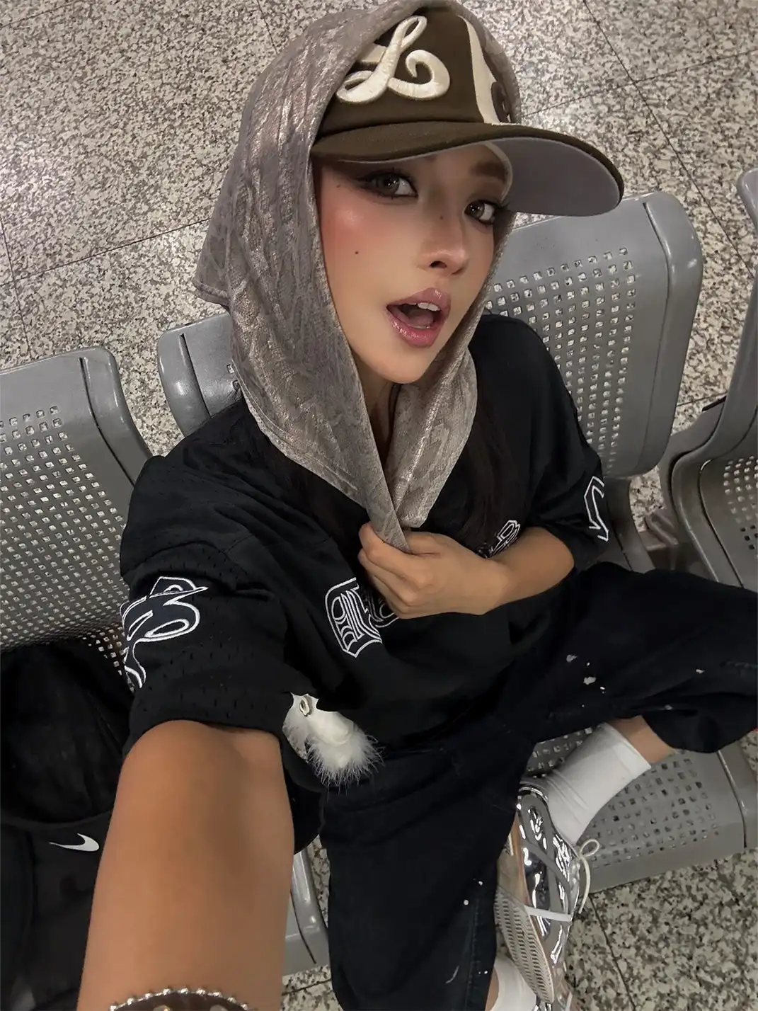 8LOME | Vintage Spliced Tai Chi Flat Brim Baseball Cap