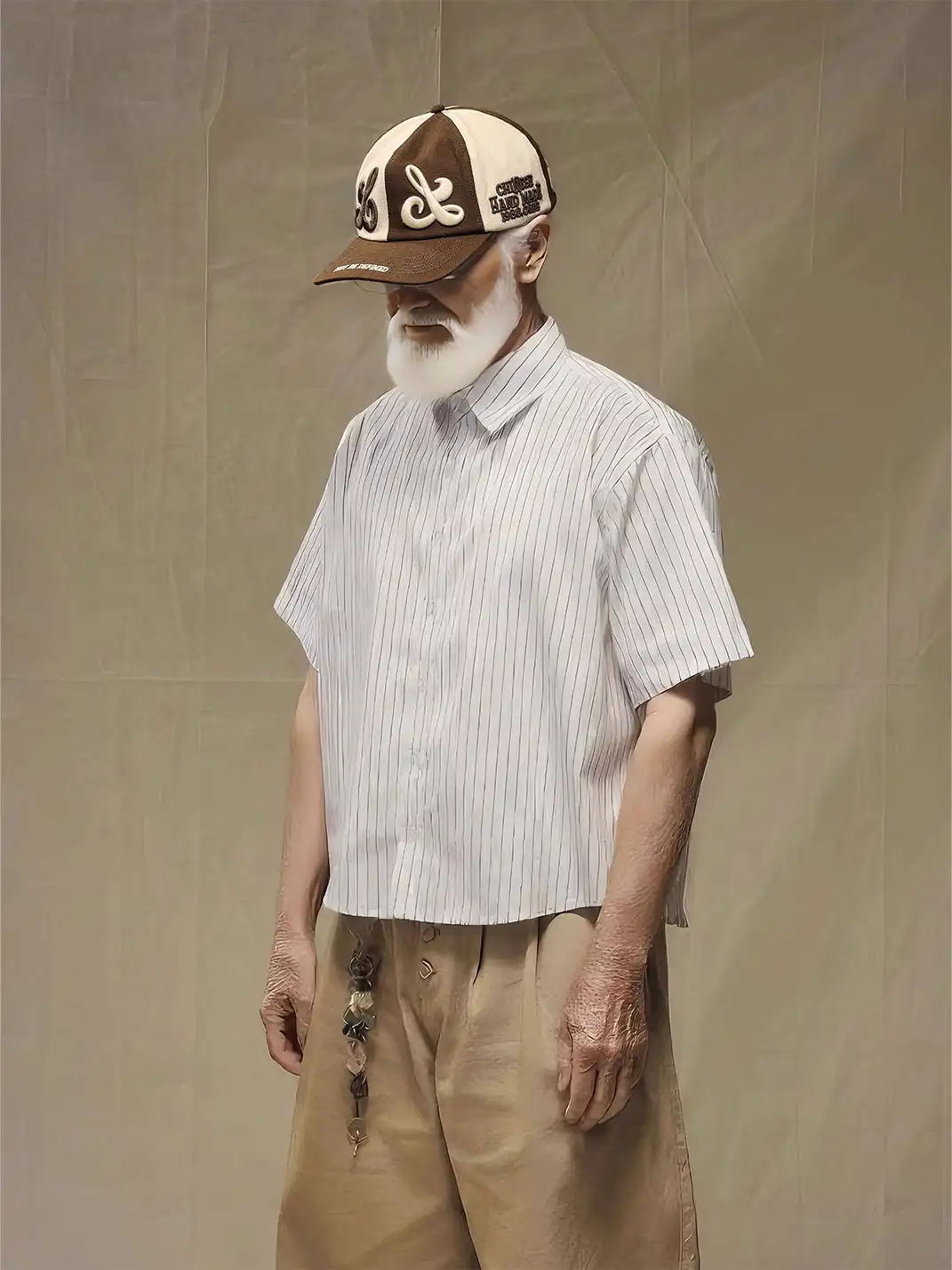8LOME | Vintage Spliced Tai Chi Flat Brim Baseball Cap