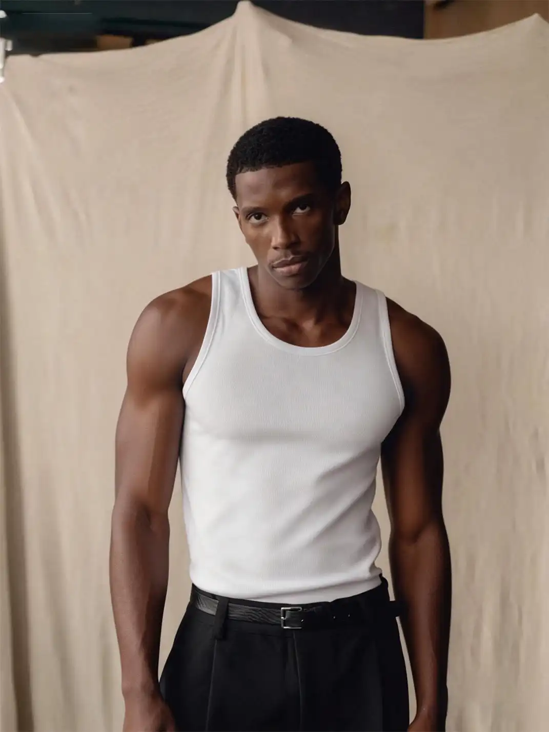 StreetEssentials | Solid Thick Ribbed Stretch Tank Top