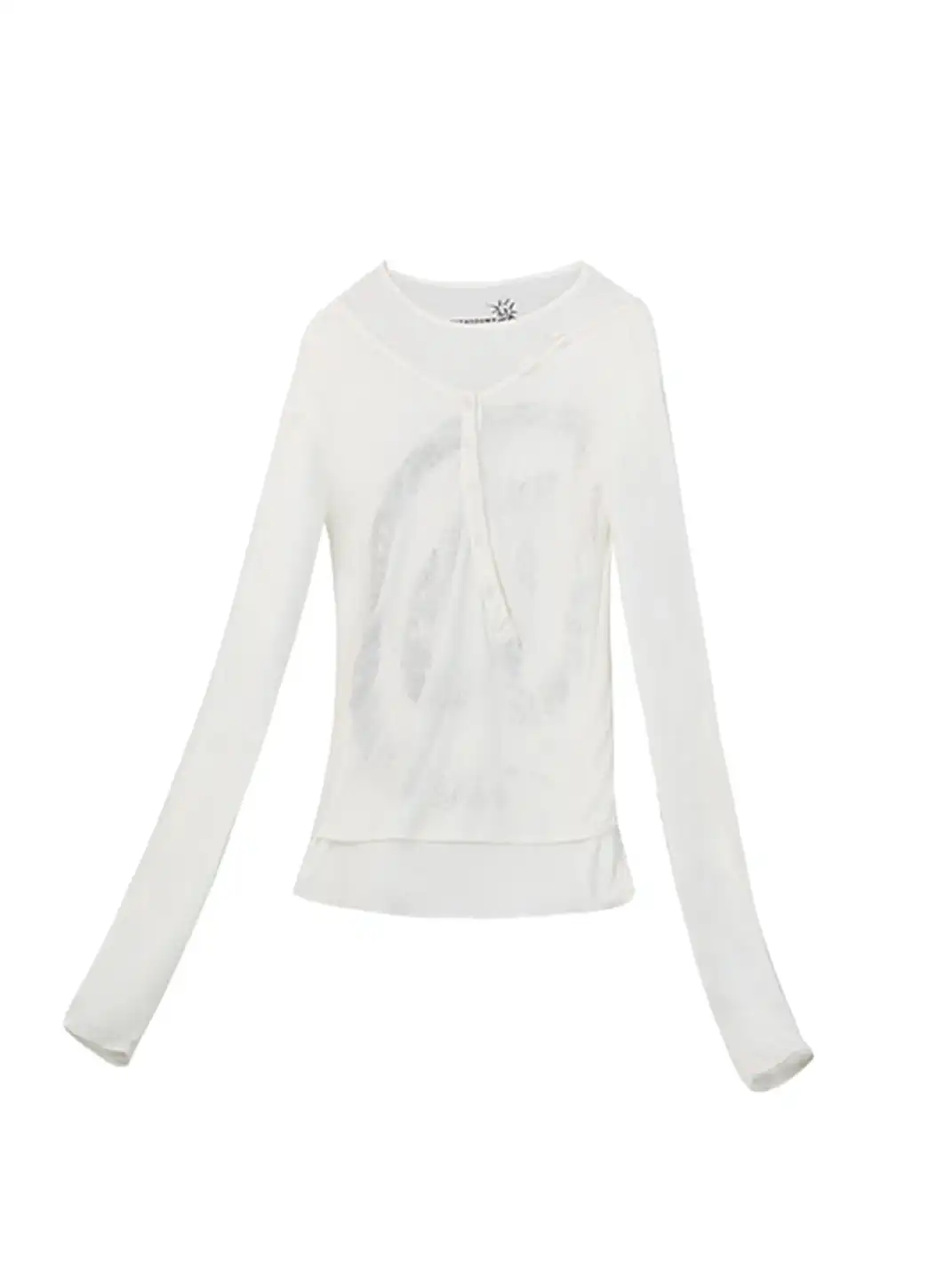 EMOBROTHER | Fake Two-Piece Layered Cover-Up T-Shirt