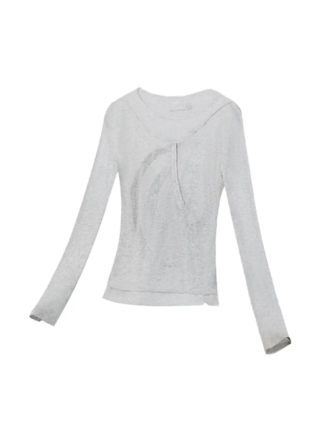 EMOBROTHER | Fake Two-Piece Layered Cover-Up T-Shirt